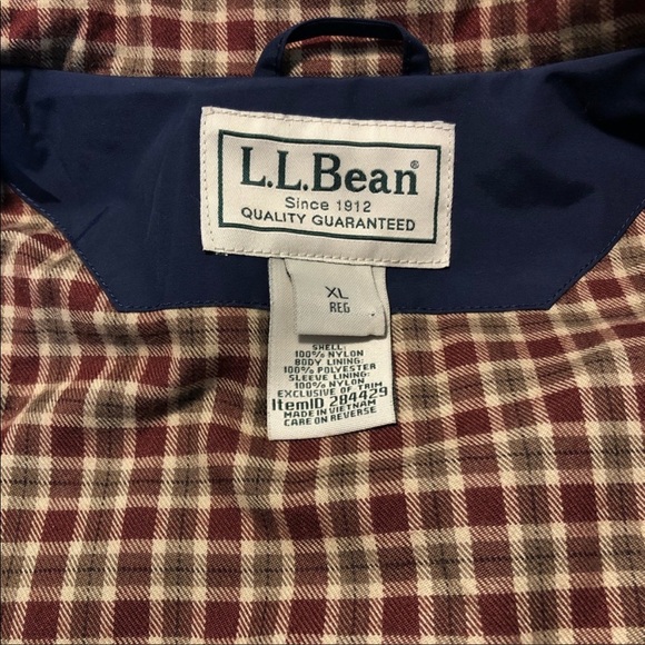 L.L Bean Vintage Windbreaker Bomber Flannel Lined Jacket - Picture 6 of 10